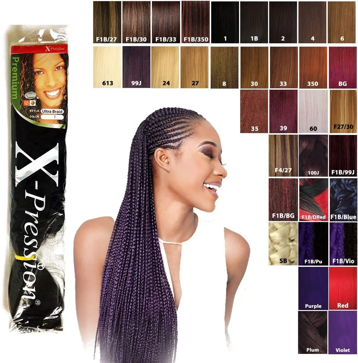 Mèches xpression (plusieurs coloris)