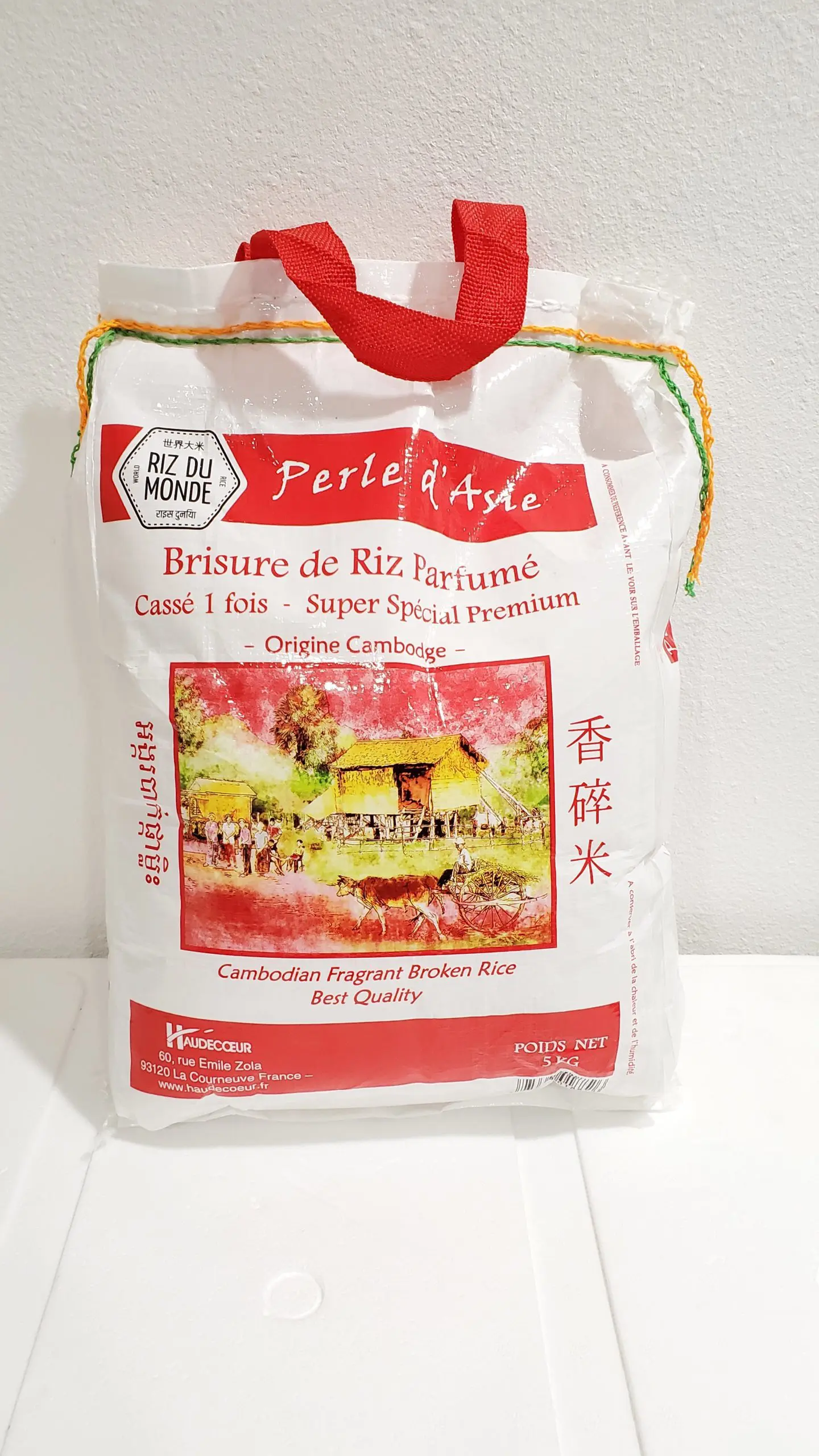 Brisure de riz parfumé cassé 1 fois Perle d’Asie RIZ DU MONDE 5kg